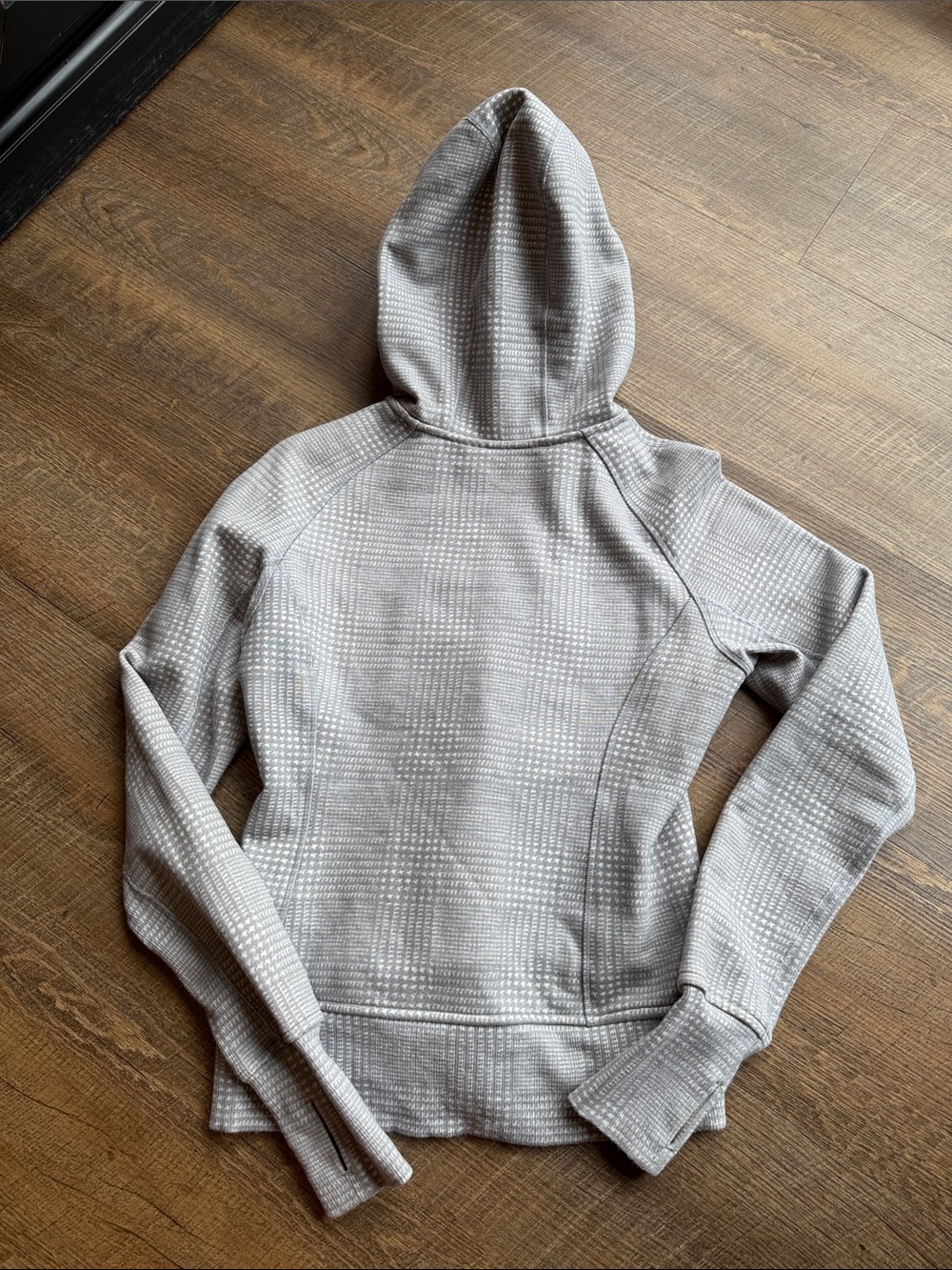 Lululemon Gray Patterned Scuba Hoodie - Picture 5 of 8
